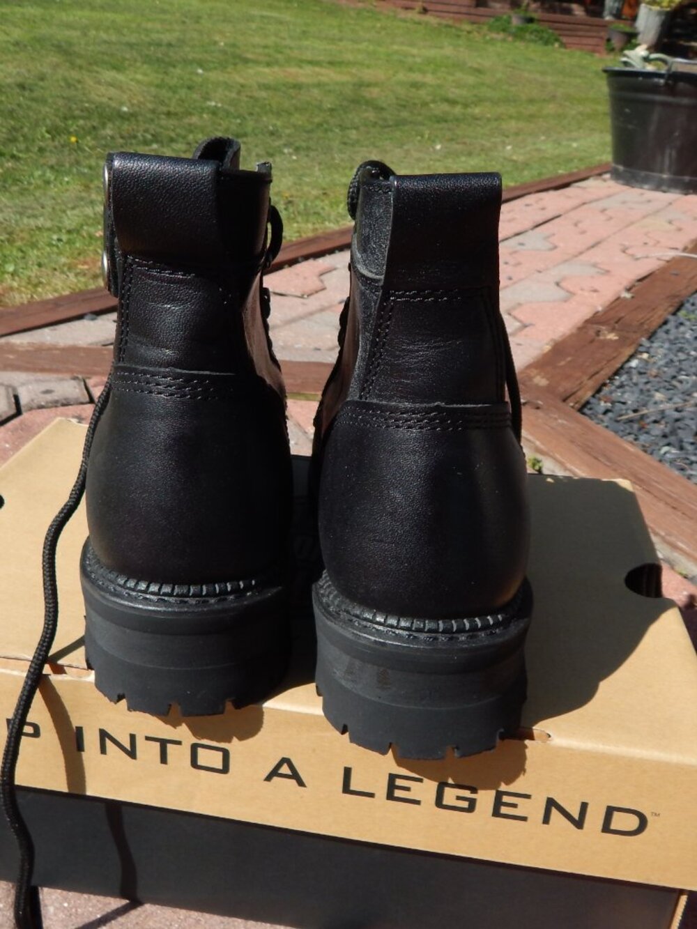 Harley Davidson 84207 Side Zipper Snap Logger Leather Boots Size 8.5 Worn TWICE - Picture 6 of 9